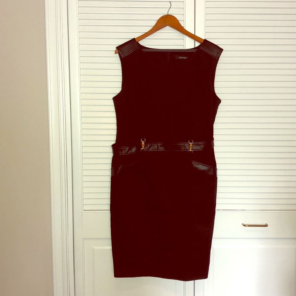 Black Pencil Dress with Gucci-esk bamboo detail